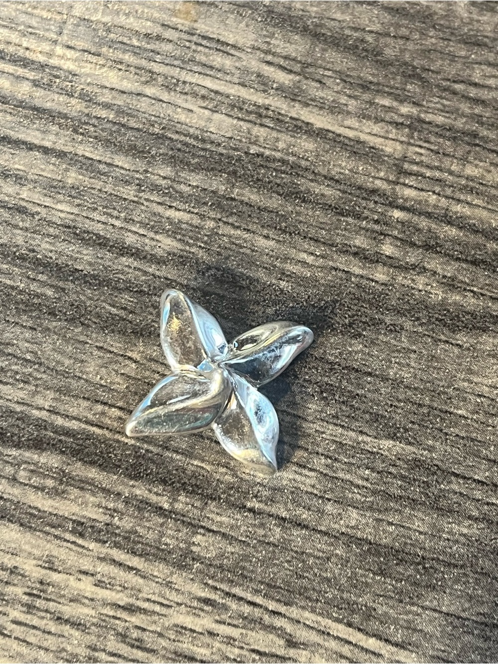Sterling Silver Tiffany & Co poinsettia pendant. Floral. Christmas.